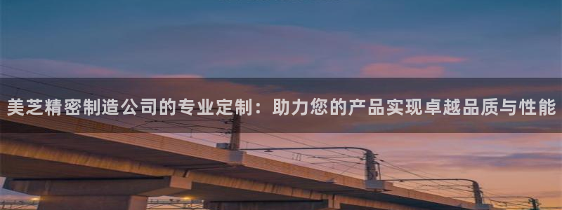 彩神网能赚钱是怎么回事：美芝精密制造公司的专业定制：助力您的产品实现卓越品质与性能